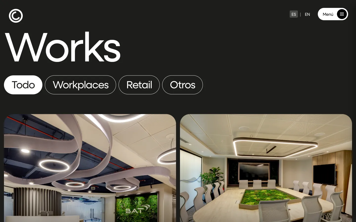 Casbro - Portafolio de proyectos con filtros