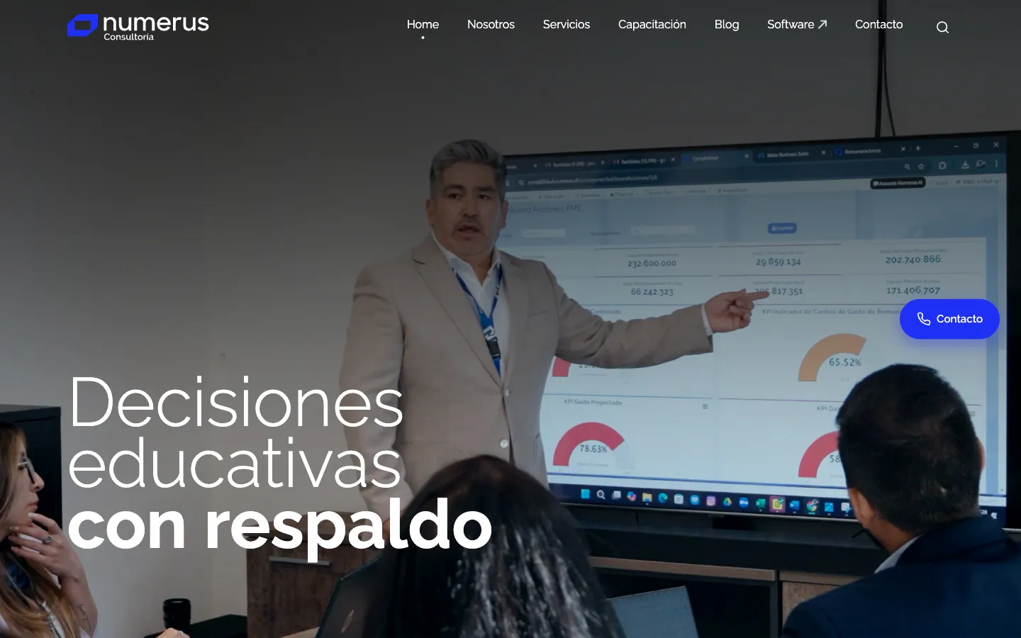 Numerus Consultoría - Home con servicios educacionales
